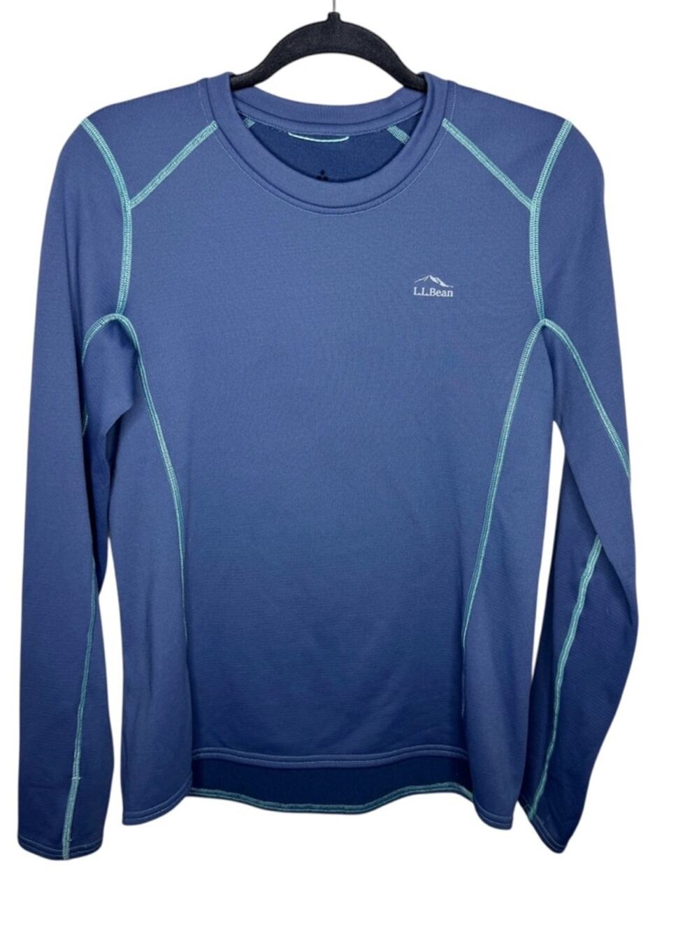 L.L. Bean Women's Long Sleeve Crewneck Base    Layer in Blue